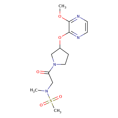 N-(2-{3-[(3-methoxypyrazin-2-yl)oxy]pyrrolidin-1-yl}-2-oxoethyl)-N-methylmethanesulfonamide
