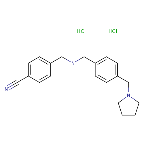 4-[({[4-(pyrrolidin-1-ylmethyl)phenyl]methyl}amino)methyl]benzonitrile dihydrochloride