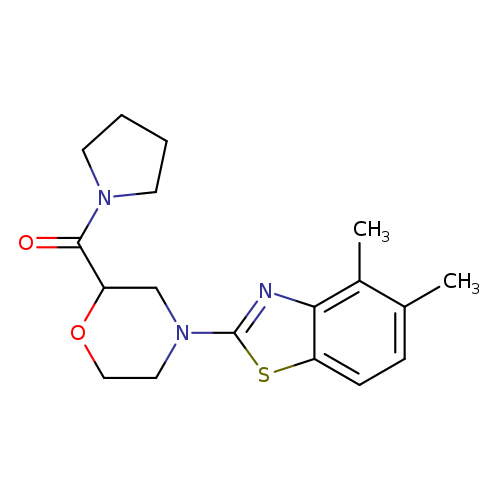 4,5-dimethyl-2-[2-(pyrrolidine-1-carbonyl)morpholin-4-yl]-1,3-benzothiazole