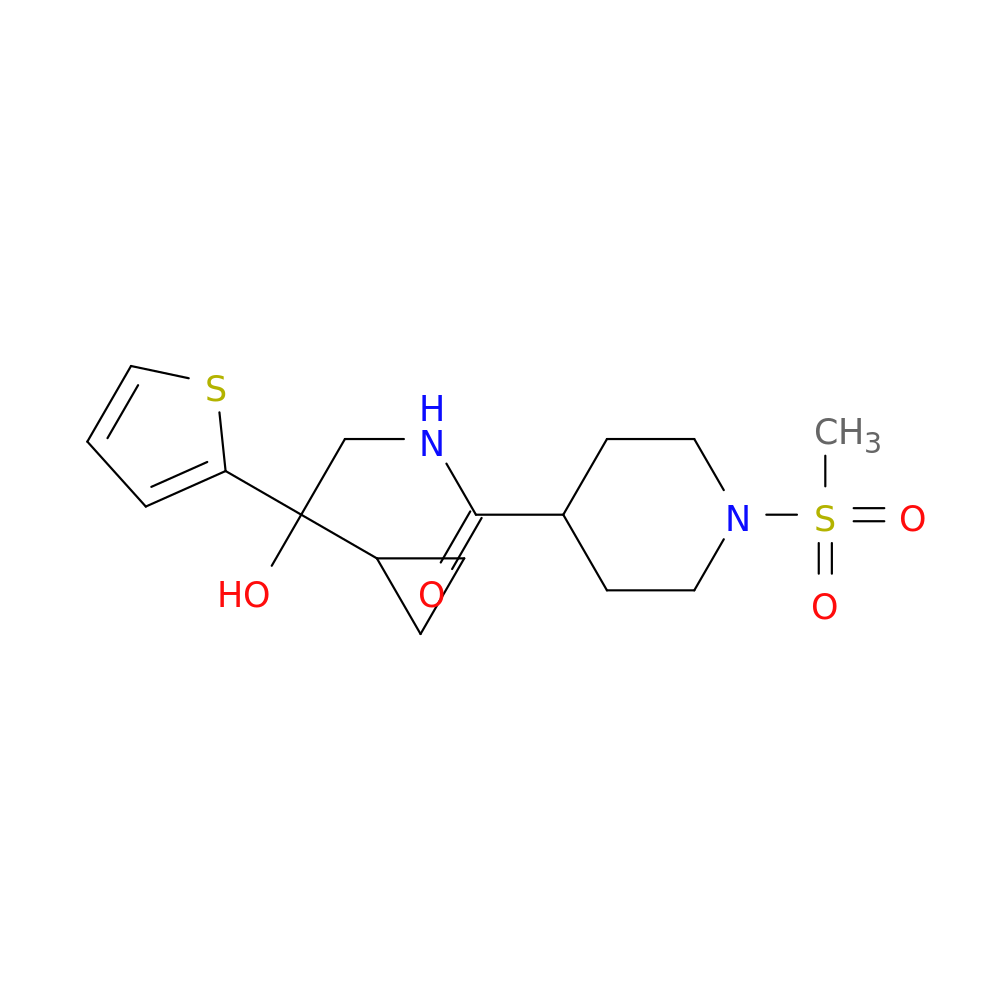 N-[2-cyclopropyl-2-hydroxy-2-(thiophen-2-yl)ethyl]-1-methanesulfonylpiperidine-4-carboxamide