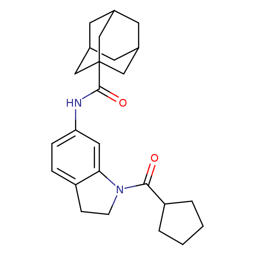 N-(1-cyclopentanecarbonyl-2,3-dihydro-1H-indol-6-yl)adamantane-1-carboxamide