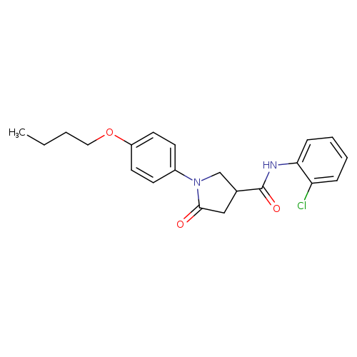 1-(4-butoxyphenyl)-N-(2-chlorophenyl)-5-oxo-3-pyrrolidinecarboxamide