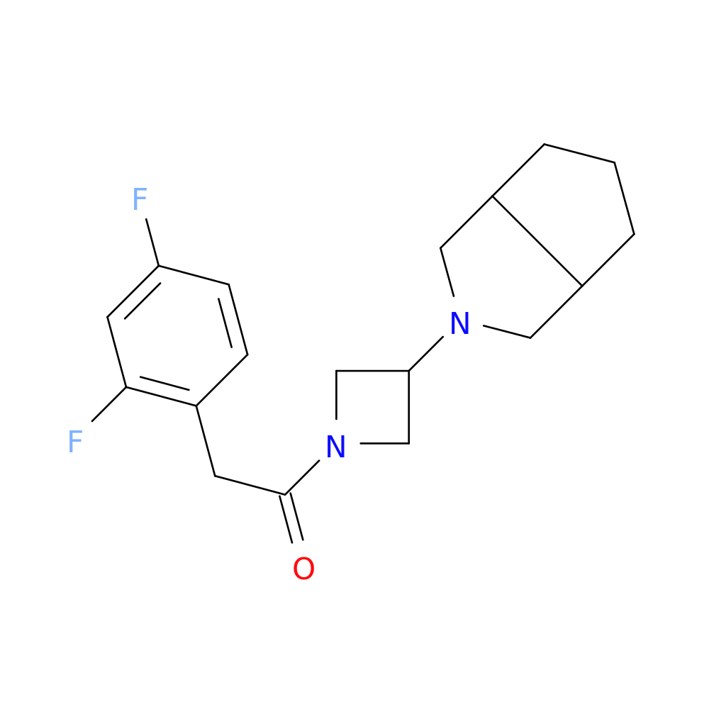 2-(2,4-difluorophenyl)-1-(3-{octahydrocyclopenta[c]pyrrol-2-yl}azetidin-1-yl)ethan-1-one