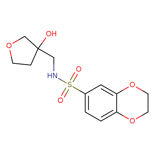 N-[(3-hydroxyoxolan-3-yl)methyl]-2,3-dihydro-1,4-benzodioxine-6-sulfonamide