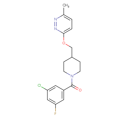 3-{[1-(3-chloro-5-fluorobenzoyl)piperidin-4-yl]methoxy}-6-methylpyridazine
