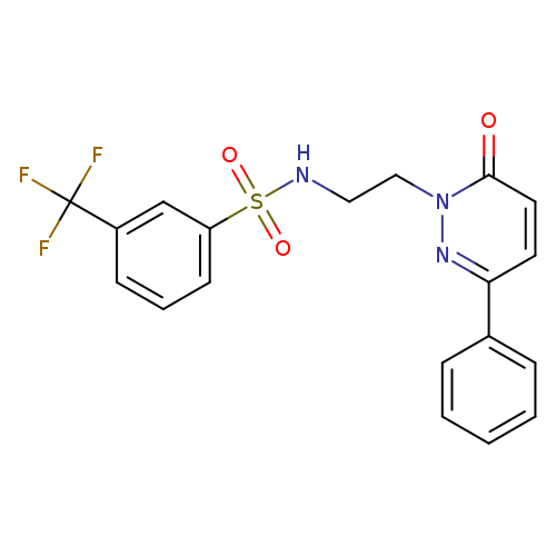 N-[2-(6-oxo-3-phenyl-1,6-dihydropyridazin-1-yl)ethyl]-3-(trifluoromethyl)benzene-1-sulfonamide