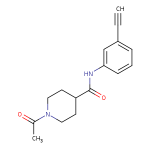 1-acetyl-N-(3-ethynylphenyl)piperidine-4-carboxamide