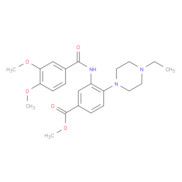 methyl 3-[(3,4-dimethoxybenzoyl)amino]-4-(4-ethyl-1-piperazinyl)benzoate