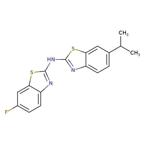 6-fluoro-N-[6-(propan-2-yl)-1,3-benzothiazol-2-yl]-1,3-benzothiazol-2-amine