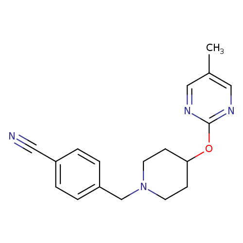 4-({4-[(5-methylpyrimidin-2-yl)oxy]piperidin-1-yl}methyl)benzonitrile