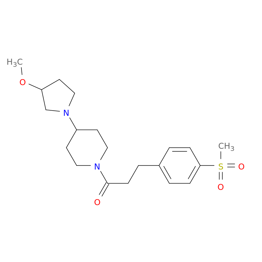 3-(4-methanesulfonylphenyl)-1-[4-(3-methoxypyrrolidin-1-yl)piperidin-1-yl]propan-1-one