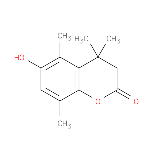 2H-1-Benzopyran-2-one, 3,4-dihydro-6-hydroxy-4,4,5,8-tetramethyl-