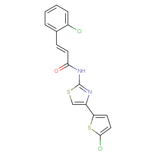 (2E)-3-(2-chlorophenyl)-N-[4-(5-chlorothiophen-2-yl)-1,3-thiazol-2-yl]prop-2-enamide