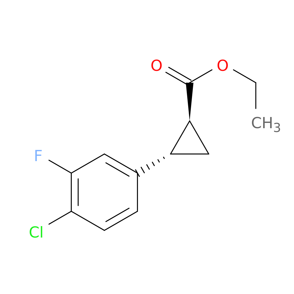 ethyl trans-2-(4-chloro-3-fluoro-phenyl)cyclopropanecarboxylate