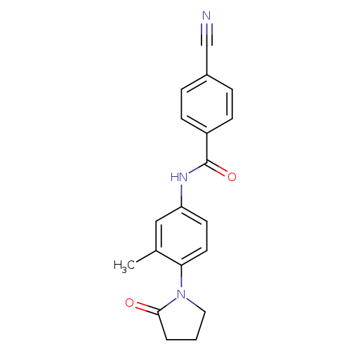 4-cyano-N-[3-methyl-4-(2-oxopyrrolidin-1-yl)phenyl]benzamide