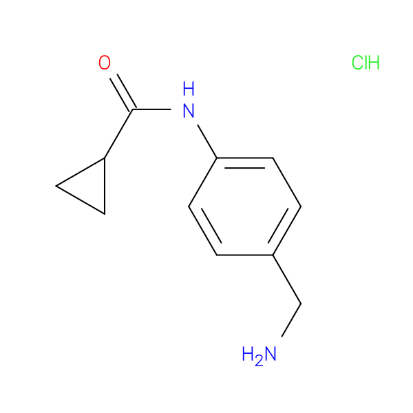 N-[4-(aminomethyl)phenyl]cyclopropanecarboxamide hydrochloride