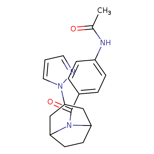 N-{4-[3-(1H-pyrazol-1-yl)-8-azabicyclo[3.2.1]octane-8-carbonyl]phenyl}acetamide