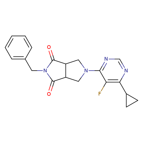 2-benzyl-5-(6-cyclopropyl-5-fluoropyrimidin-4-yl)-octahydropyrrolo[3,4-c]pyrrole-1,3-dione
