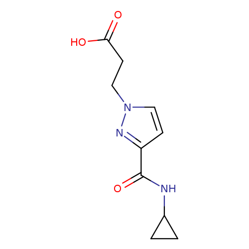 3-(3-[(Cyclopropylamino)carbonyl]-1H-pyrazol-1-yl)propanoic acid