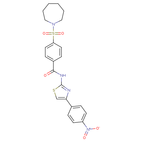 4-(azepane-1-sulfonyl)-N-[4-(4-nitrophenyl)-1,3-thiazol-2-yl]benzamide