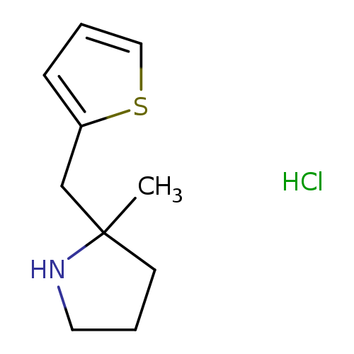 2-methyl-2-[(thiophen-2-yl)methyl]pyrrolidine hydrochloride
