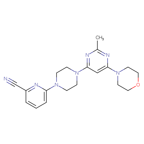 6-{4-[2-methyl-6-(morpholin-4-yl)pyrimidin-4-yl]piperazin-1-yl}pyridine-2-carbonitrile