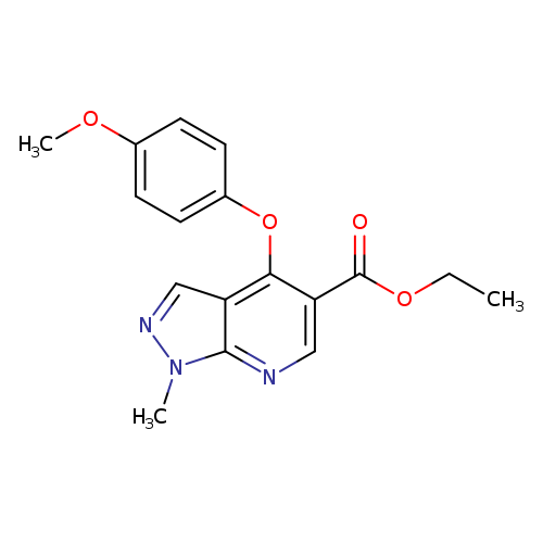 ethyl 4-(4-methoxyphenoxy)-1-methyl-1H-pyrazolo[3,4-b]pyridine-5-carboxylate