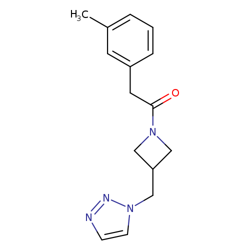 2-(3-methylphenyl)-1-{3-[(1H-1,2,3-triazol-1-yl)methyl]azetidin-1-yl}ethan-1-one