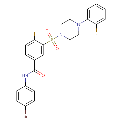 N-(4-bromophenyl)-4-fluoro-3-{[4-(2-fluorophenyl)piperazin-1-yl]sulfonyl}benzamide