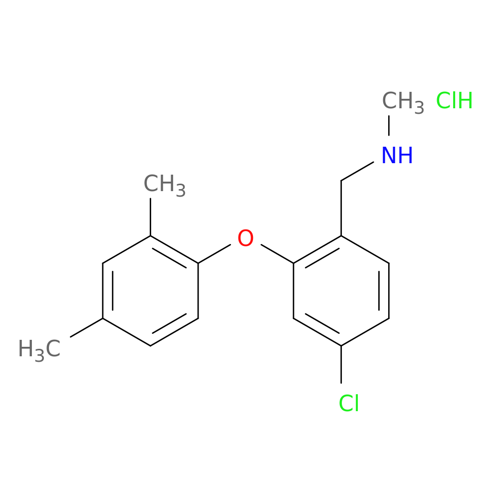 {[4-chloro-2-(2,4-dimethylphenoxy)phenyl]methyl}(methyl)amine hydrochloride