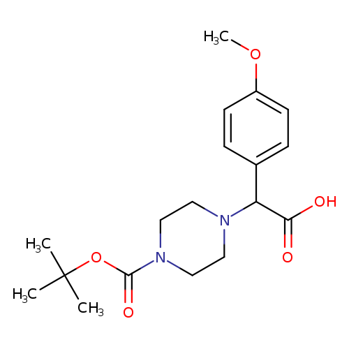 2-(4-[(tert-Butyl)oxycarbonyl]piperazinyl)-2-(4-methoxyphenyl)acetic acid