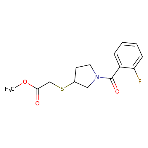 methyl 2-{[1-(2-fluorobenzoyl)pyrrolidin-3-yl]sulfanyl}acetate