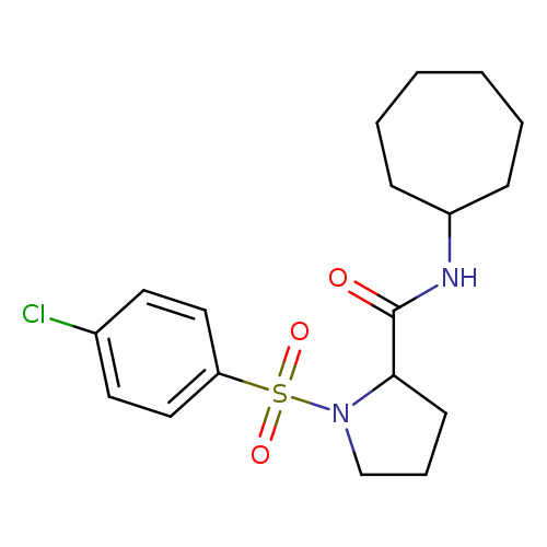 1-[(4-chlorophenyl)sulfonyl]-N-cycloheptyl-2-pyrrolidinecarboxamide