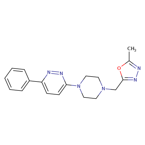 3-{4-[(5-methyl-1,3,4-oxadiazol-2-yl)methyl]piperazin-1-yl}-6-phenylpyridazine