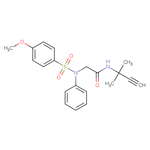 N-(2-methylbut-3-yn-2-yl)-2-(N-phenyl4-methoxybenzenesulfonamido)acetamide