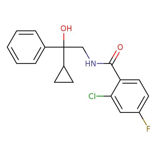 2-chloro-N-(2-cyclopropyl-2-hydroxy-2-phenylethyl)-4-fluorobenzamide