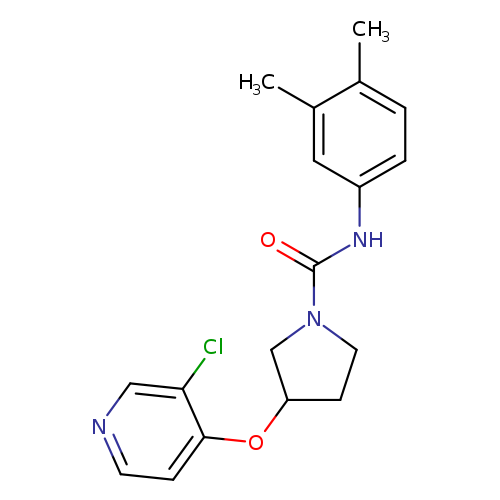 3-[(3-chloropyridin-4-yl)oxy]-N-(3,4-dimethylphenyl)pyrrolidine-1-carboxamide