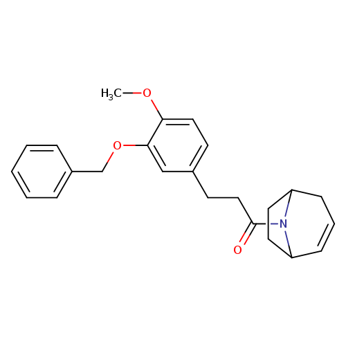 1-{8-azabicyclo[3.2.1]oct-2-en-8-yl}-3-[3-(benzyloxy)-4-methoxyphenyl]propan-1-one