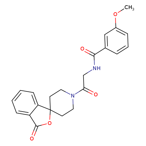 3-methoxy-N-(2-oxo-2-{3-oxo-3H-spiro[2-benzofuran-1,4'-piperidine]-1'-yl}ethyl)benzamide