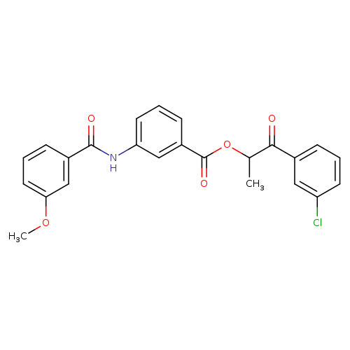 2-(3-chlorophenyl)-1-methyl-2-oxoethyl 3-[(3-methoxybenzoyl)amino]benzoate