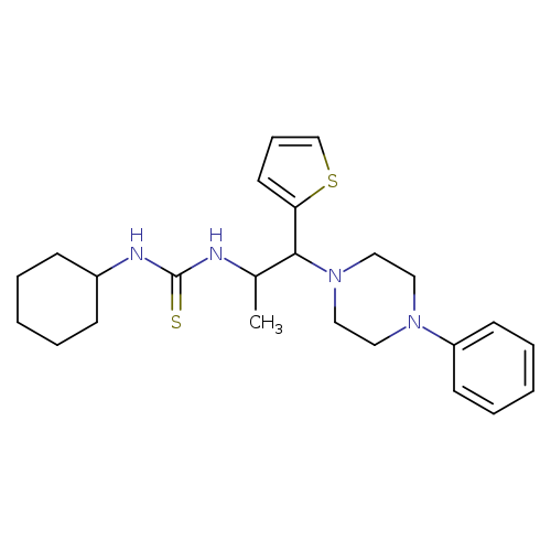 1-cyclohexyl-3-[1-(4-phenylpiperazin-1-yl)-1-(thiophen-2-yl)propan-2-yl]thiourea