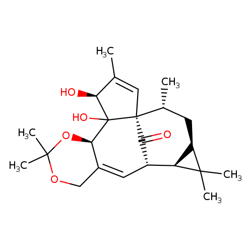 (6R)-6,6aβ,7aβ,8,9,12,12a,12bβ-Octahydro-12α,12aα-dihydroxy-2,2,7,7,9β,11-hexamethyl-7H-6β,9aβ-methano-4H-cyclopenta[9,10]cyclopropa[5,6]cyclodeca[1,2-d]-1,3-dioxin-13-one