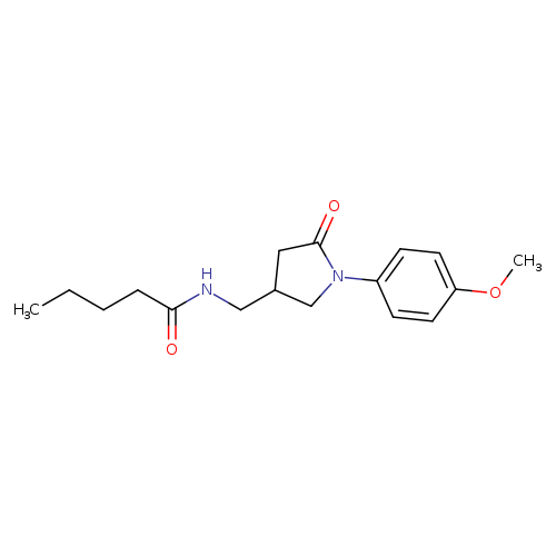 N-{[1-(4-methoxyphenyl)-5-oxopyrrolidin-3-yl]methyl}pentanamide