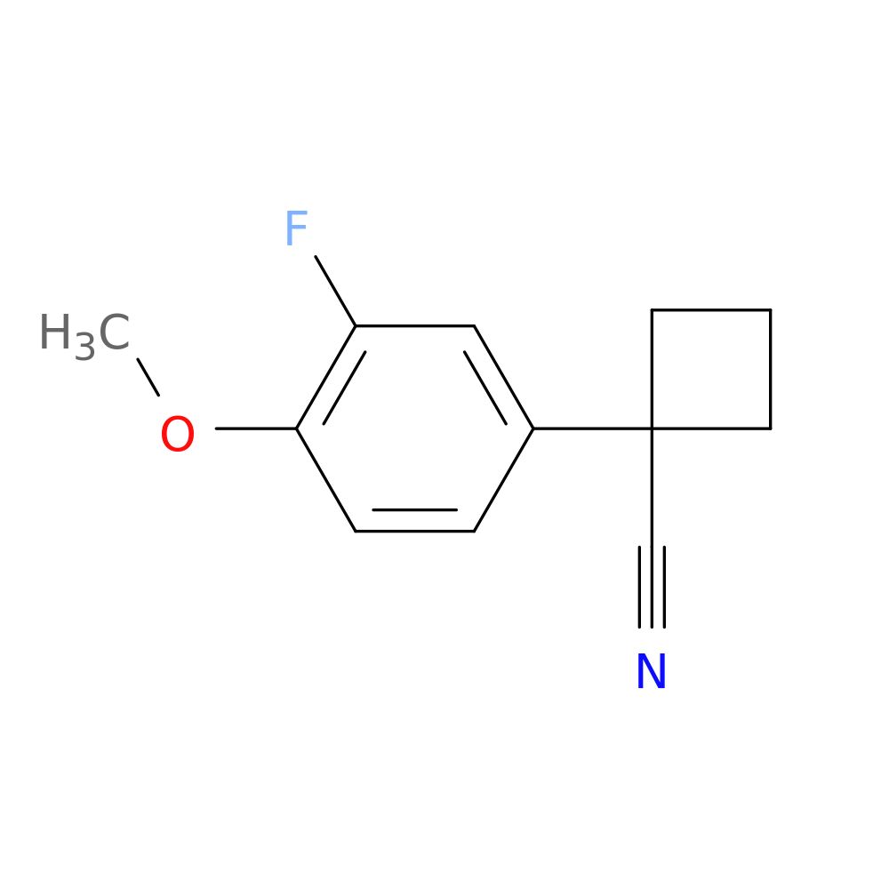 1-(3-fluoro-4-methoxyphenyl)cyclobutane-1-carbonitrile