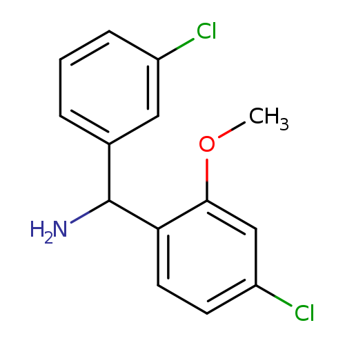 (4-chloro-2-methoxyphenyl)(3-chlorophenyl)methanamine