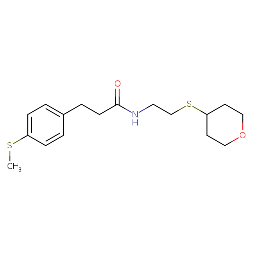 3-[4-(methylsulfanyl)phenyl]-N-[2-(oxan-4-ylsulfanyl)ethyl]propanamide