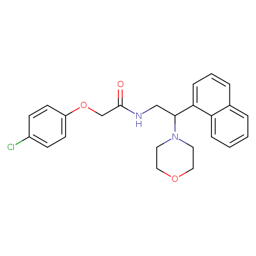 2-(4-chlorophenoxy)-N-[2-(morpholin-4-yl)-2-(naphthalen-1-yl)ethyl]acetamide