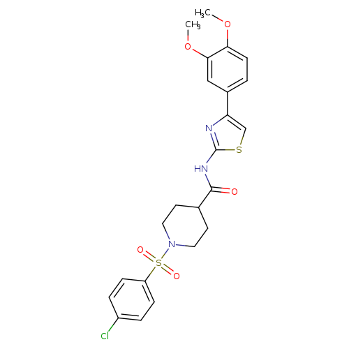 1-(4-chlorobenzenesulfonyl)-N-[4-(3,4-dimethoxyphenyl)-1,3-thiazol-2-yl]piperidine-4-carboxamide