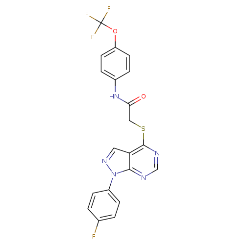 2-{[1-(4-fluorophenyl)-1H-pyrazolo[3,4-d]pyrimidin-4-yl]sulfanyl}-N-[4-(trifluoromethoxy)phenyl]acetamide
