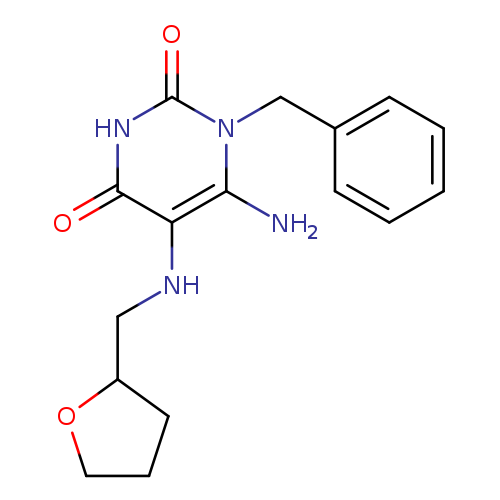 6-Amino-1-benzyl-5-(((tetrahydrofuran-2-yl)methyl)amino)pyrimidine-2,4(1H,3H)-dione